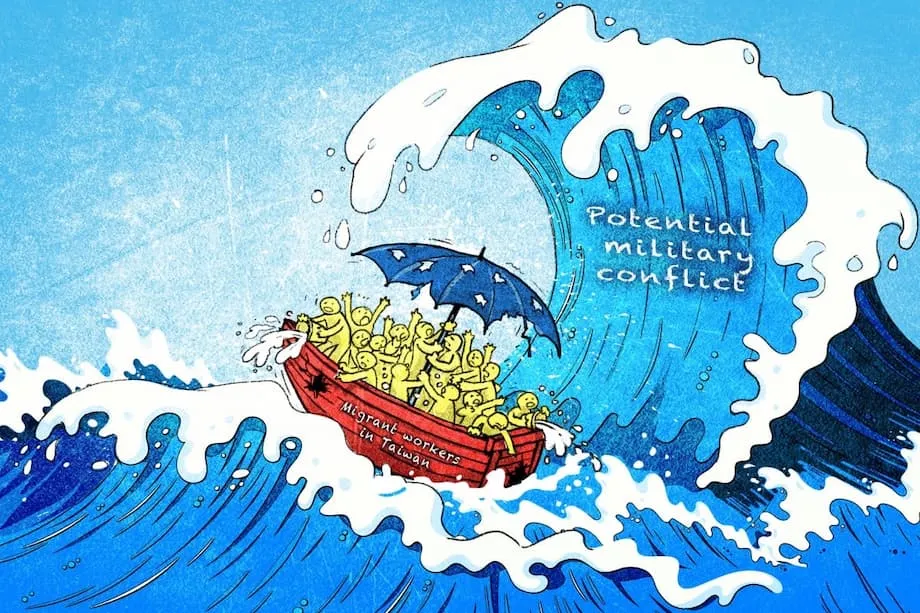 Trabalhadores migrantes em Taiwan enfrentam tensões crescentes e planos de resgate incertos