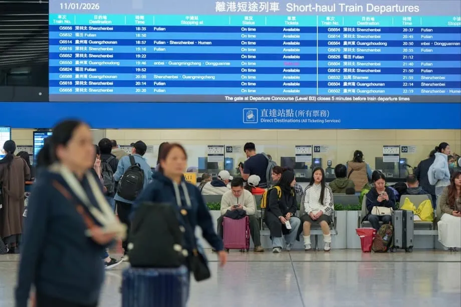 Hong Kong alarga rede ferroviária de alta velocidade a 16 novos destinos na China continental