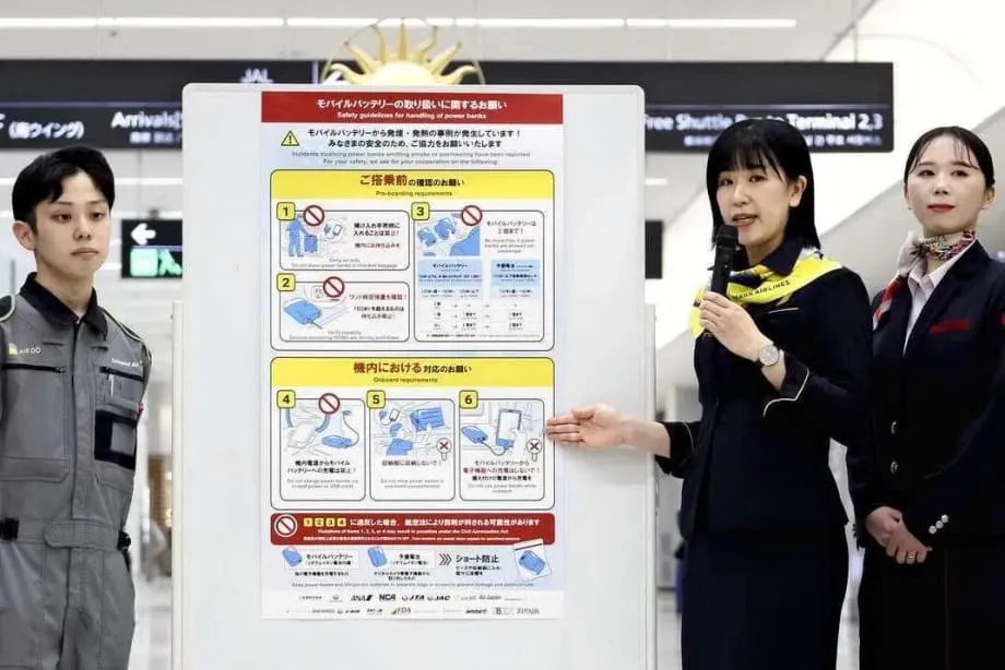 Japão proíbe a utilização de power banks portáteis em voos a partir de 24 de abril de 2026